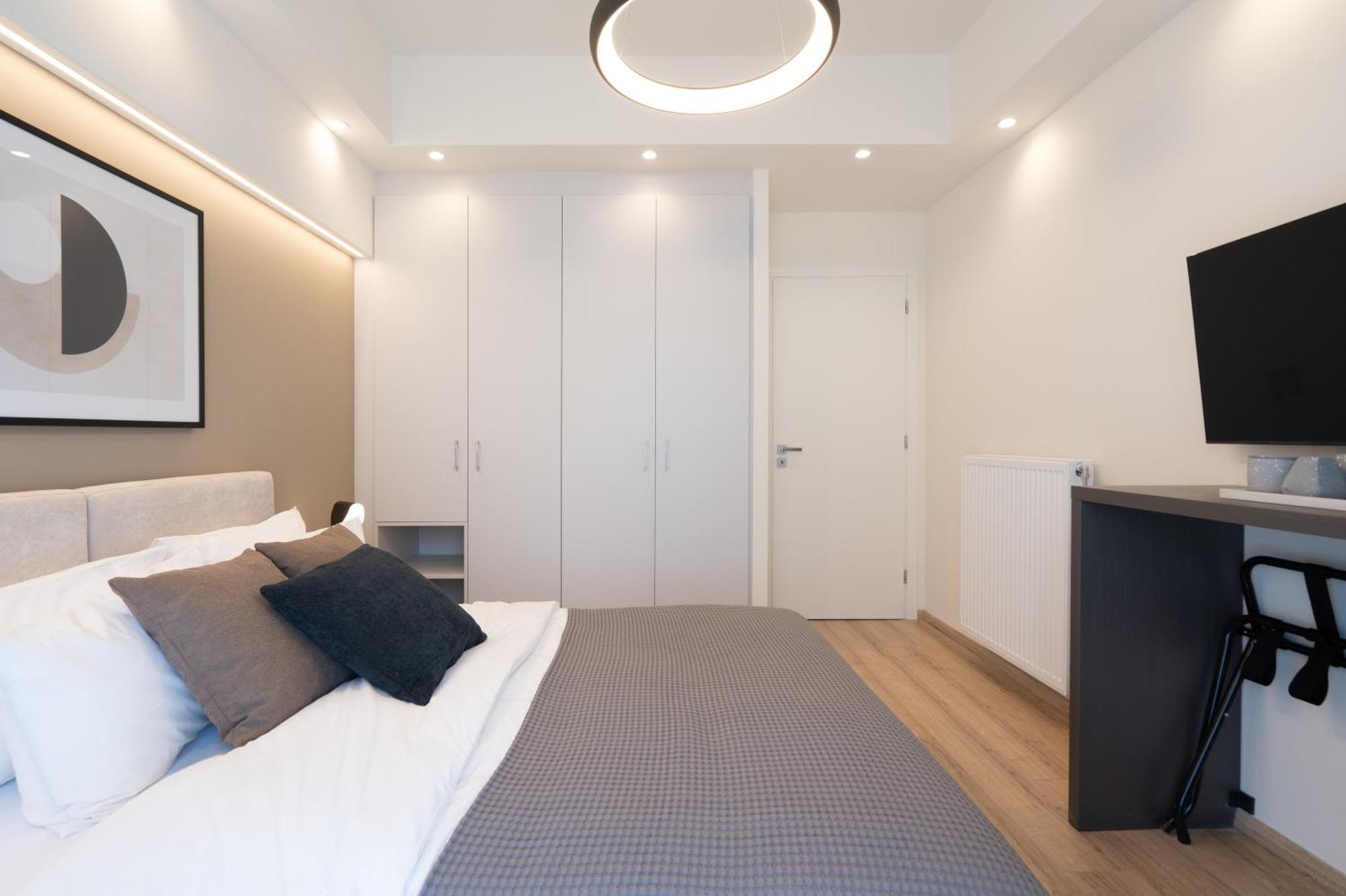Newly Renovated 2 Bedroom Apartment, 5Min To Metro Athens Luaran gambar