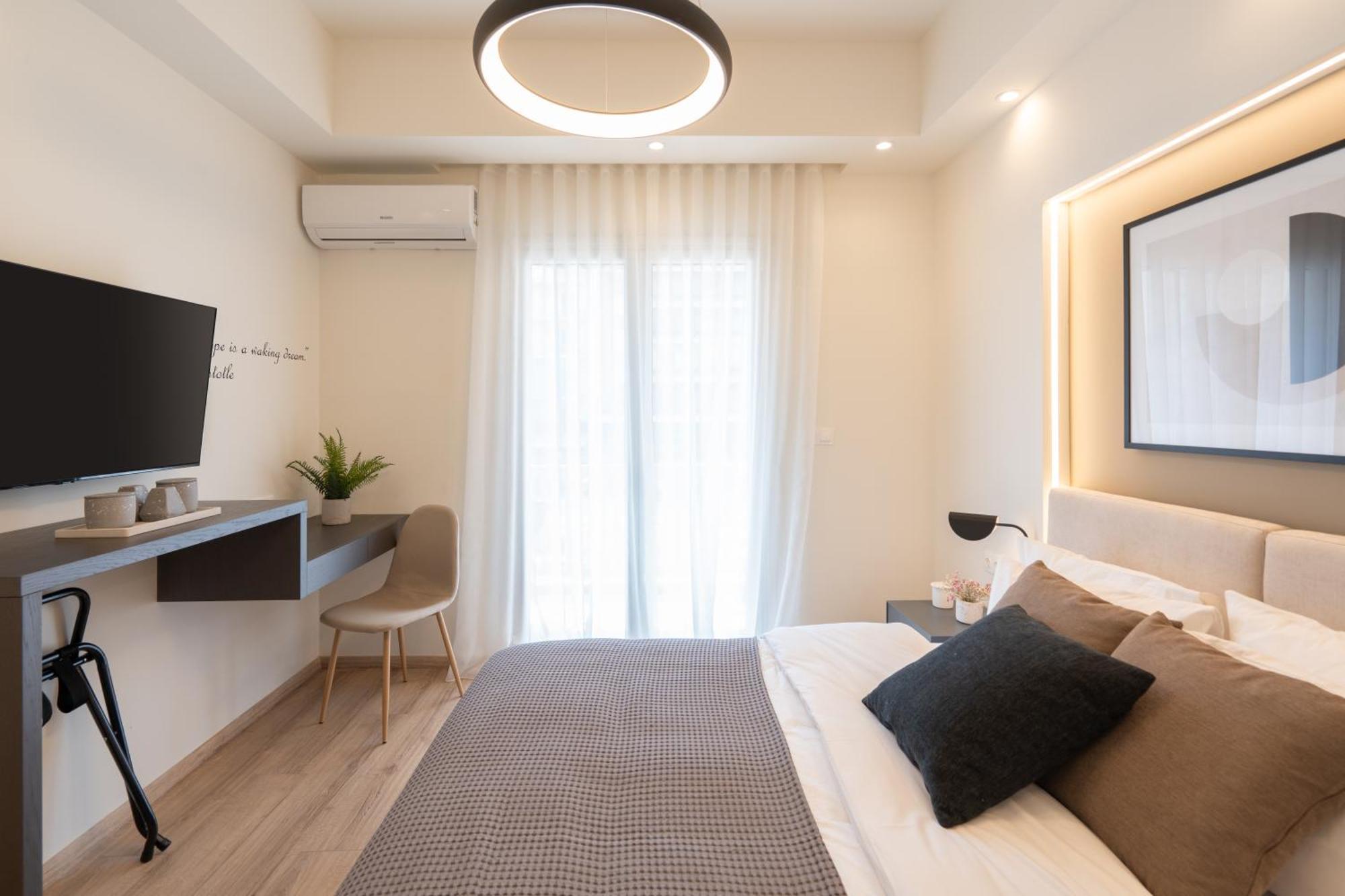 Newly Renovated 2 Bedroom Apartment, 5Min To Metro Athens Luaran gambar